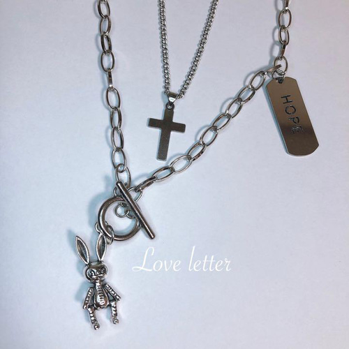 【en route】18K XLクロスチェーンネックレス 韓国風 関税送料込 XL_Cross_Chain_in_Silver_1024x