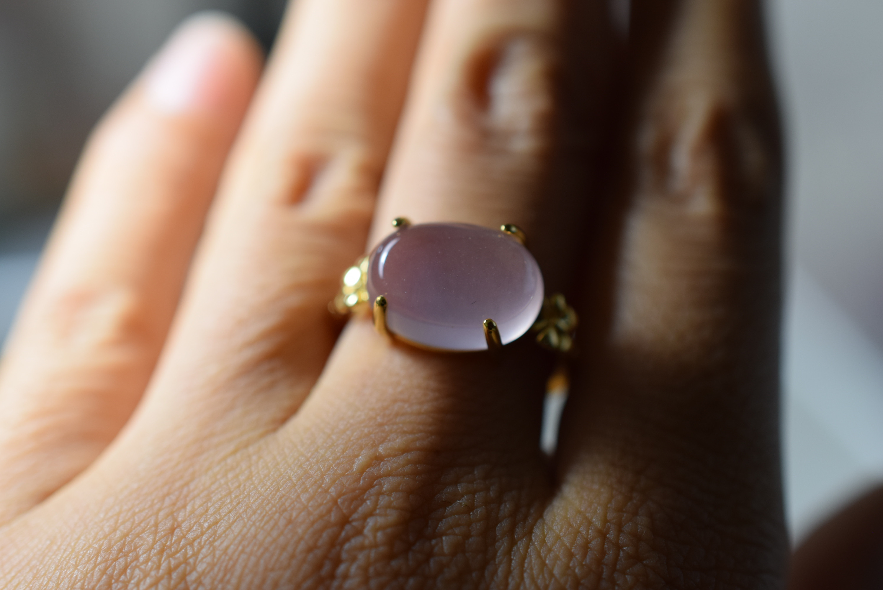 ARG23-149 宝石質 大粒 天然 スターローズクォーツ 指輪 フリーサイズ 金属アレルギー対応 蝶々