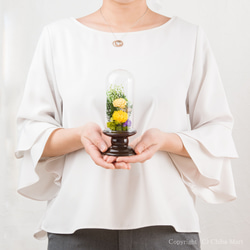 HANAYUKI プリザーブドフラワー 仏花 お供え花 憐 (ren) ガラスドーム 仏壇用 専用ケース付き 6枚目の画像