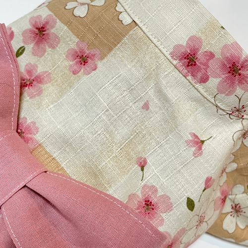 ⭐︎犬服⭐︎お花付き 浴衣 女の子用 桜 ベージュ ペット服