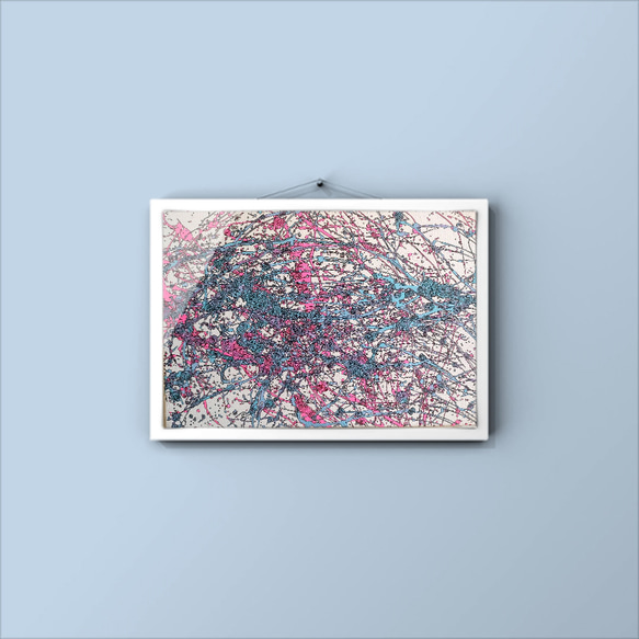 アートパネル 絵画 インテリアパネル ○原画一点物○『cyberpunk flower garden/サイバーパンク花畑
