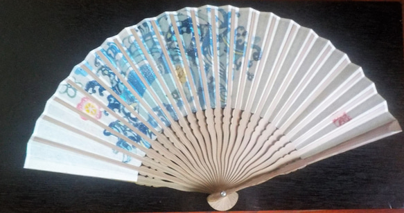 びんがた扇子『エゾ縞リスの庭』ケース・箱 set びんがた扇子『エゾ縞リスの庭』ケース