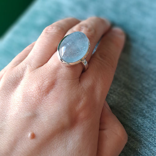 アガット アクアマリン シルバーリング Aquamarine Ptアクアマリンリング (NO.48666) – JEX宝石