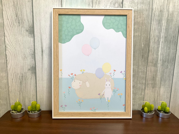 枝垂れ桜【アクリル画】　絵画　絵　原画　キャンバス画　抽象画 受注制作】原画 抽象画 枝垂れ桜 花吹雪 ブルー 青 おしゃれ