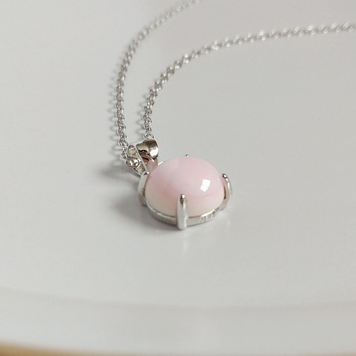 Silver925 コンクシェル（貝）のシンプルなシルバーネックレス 桜 