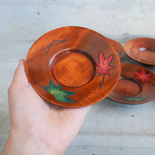 箕面焼　皿　茶托　紅葉皿　五個 箕面焼「もみじのお皿」(2枚セット) ふるさと納税 箕面市 特産品 贈答