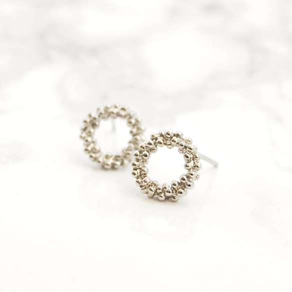 オーダー用Bubble circle pierces/ Earrings（Silver) 3枚目の画像