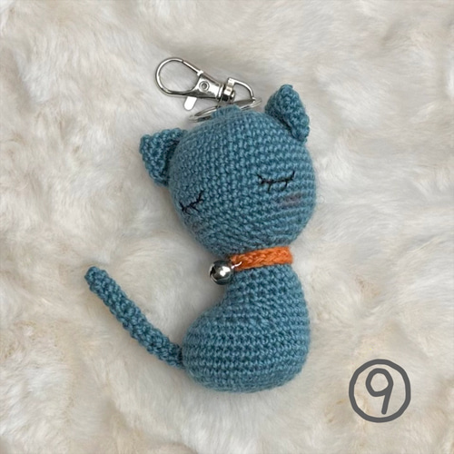 あみぐるみ　ネコ　キーホルダー(小)　7点セット Crochet] How to knit a soothing cat keychain 🐱 Request #7