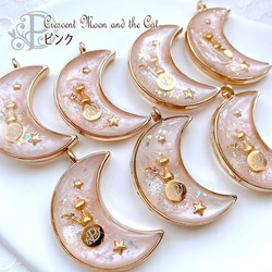 ★光る★三日月と猫 ネックレス -pika-6-deB- 9枚目の画像
