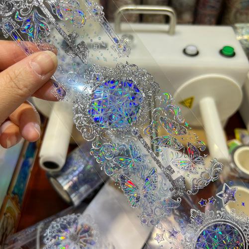 海外PETテープ 切り売り ストリーマーの秘密鍵 蝶 海外マステ