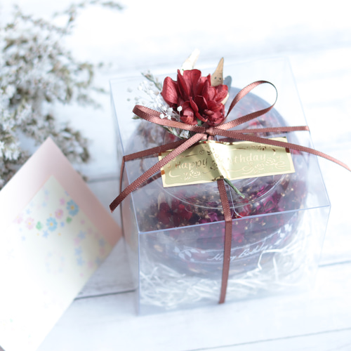 選べる天然石アロマストーン】「満開の桜とローズクォーツの水中庭園