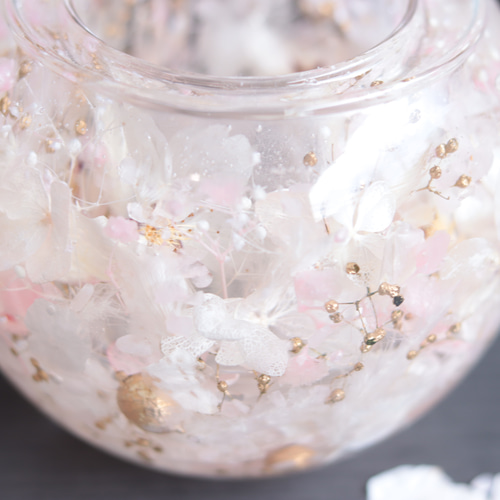 選べる天然石アロマストーン】「満開の桜とローズクォーツの水中庭園