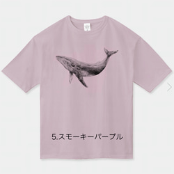 ★映画でご着用いただきました★７色 ◆ シロナガスクジラくんのビッグシルエットTシャツ 8枚目の画像