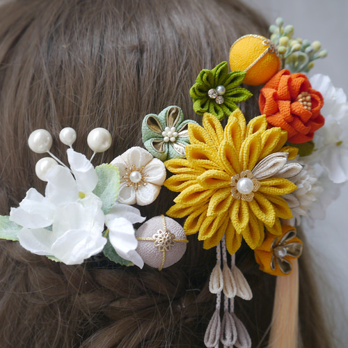 選べる 玉飾り 2.5cm 丸飾り 和玉 玉かんざし 成人式 卒園 七五三