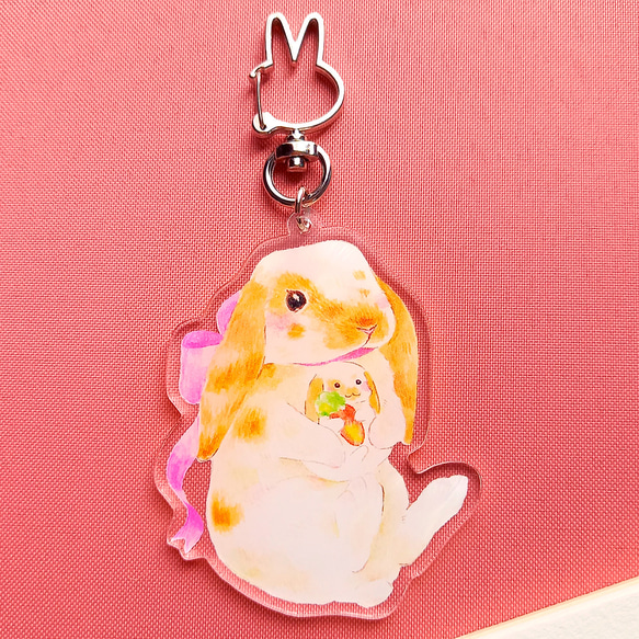 オレンジ色ウサギキャラクターキーホルダー オレンジうさぎキャラクター キーホルダー - メルカリ
