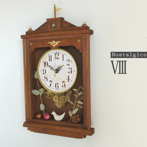 時計オブジェ木工家具置き時計壁掛け時計インテリア008