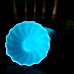 トルコ青釉 小鉢（ターコイズブルーの小ばち） 3枚目の画像
