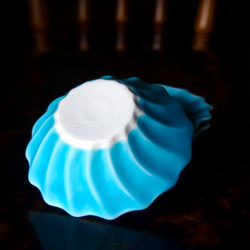 トルコ青釉 小鉢（ターコイズブルーの小ばち） 4枚目の画像