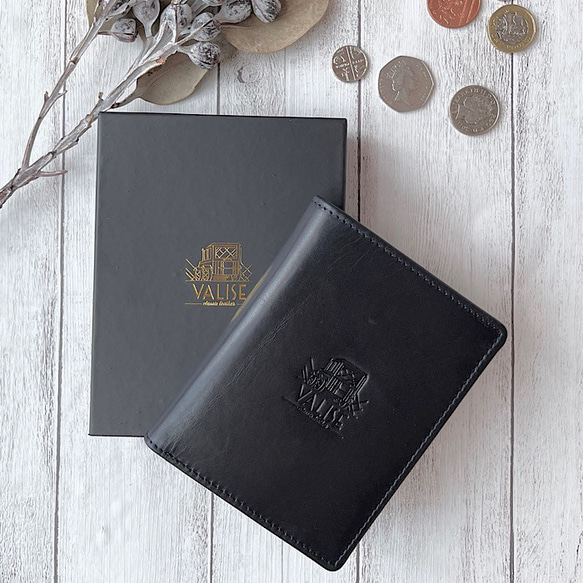 英国デザインValise二つ折りミニ手帳型財布 レーシンググリーン 8枚目の画像