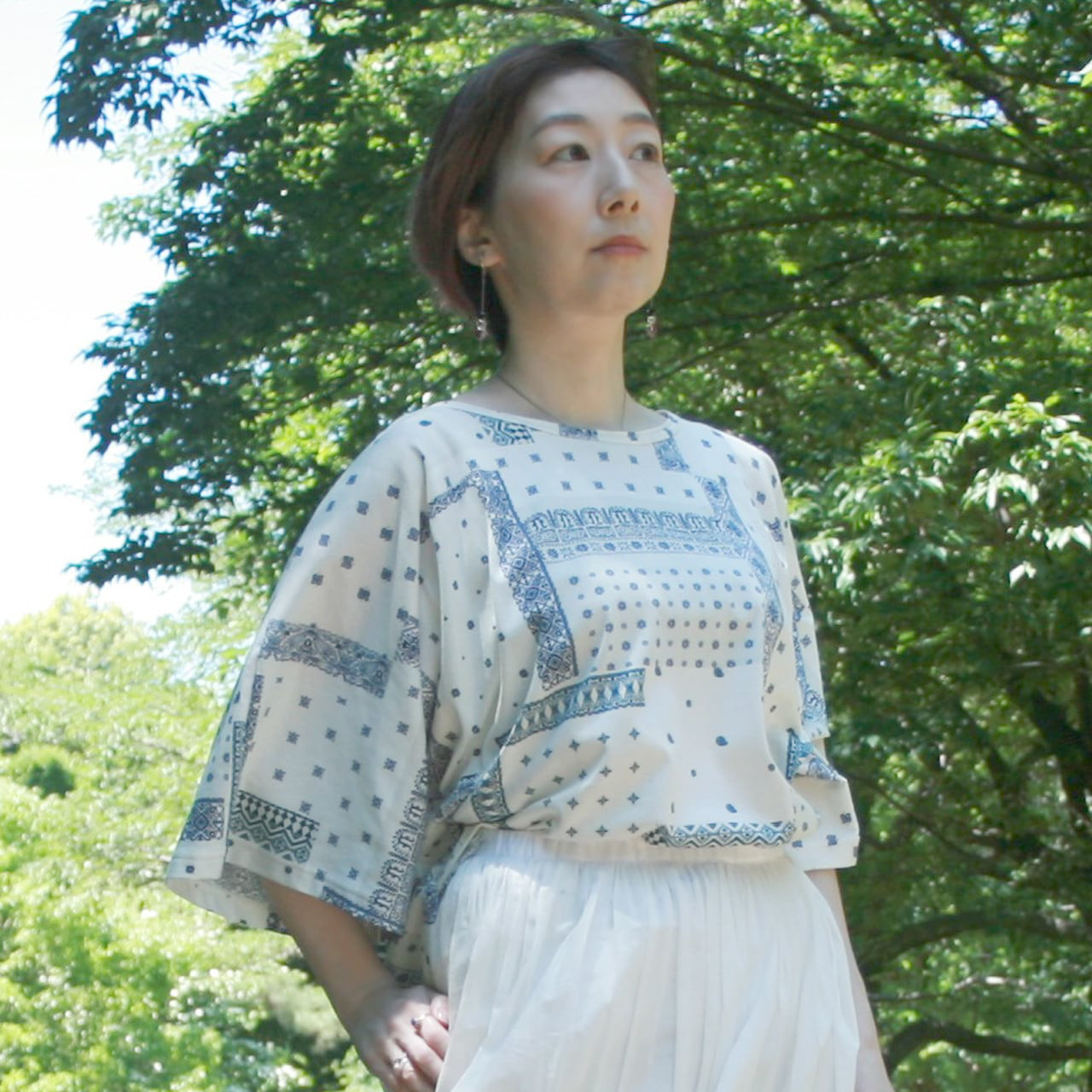 バンダナプリントポンチョTシャツ CSTS-356