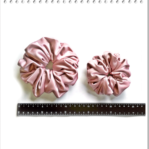 微光沢＼大人ピンク／©きほんのシュシュ・控えめくすみカラー／上品