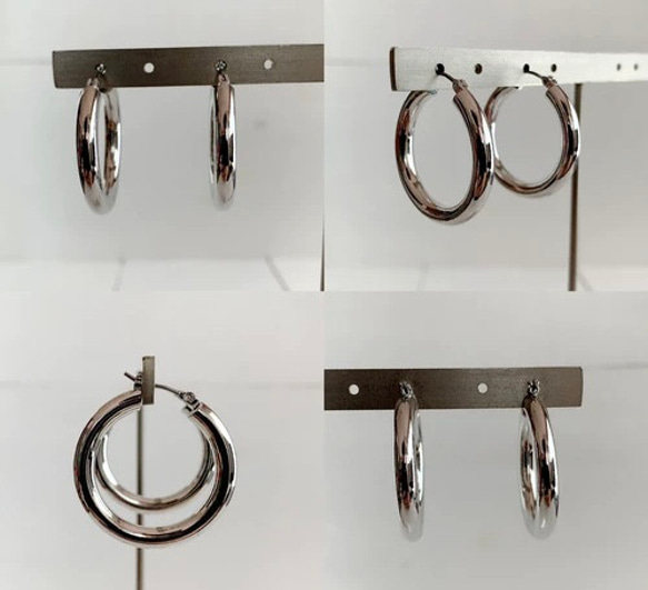 pipe hoop pierce / gold 4枚目の画像