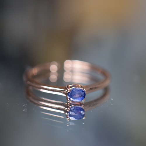 ARG23-156 加熱あり スリランカ産 天然 藍色 サファイア リング