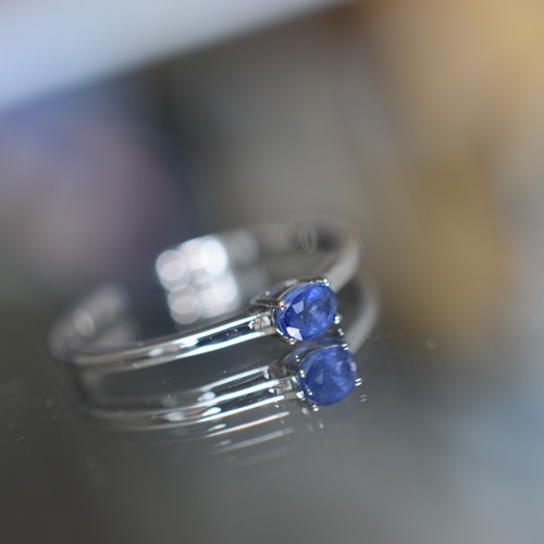 天然スリランカ無処理サファイアリング 天然スリランカ無処理サファイアリング