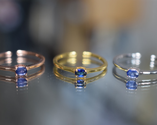 ARG23-156 加熱あり スリランカ産 天然 藍色 サファイア リング
