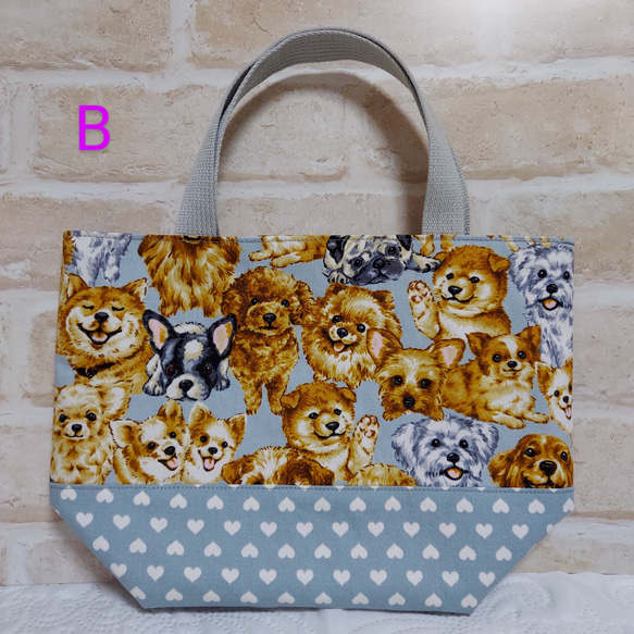 ミニトートBag　犬柄 3枚目の画像