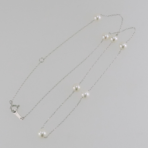 PT アコヤ真珠 ステーション ネックレス 5.0～5.5mm