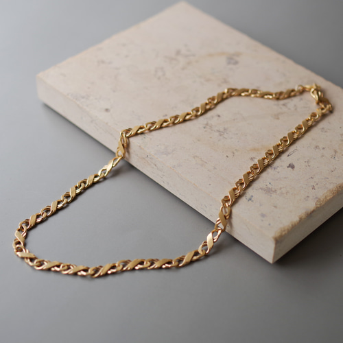 長さ変更可能！k18gp ヴィンテージ8の字チェーンのフリーレングス