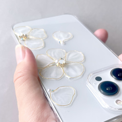 【mariaglace】Milkypearl スマホケース レジン フラワー iPhone15pro iPhone14 19枚目の画像