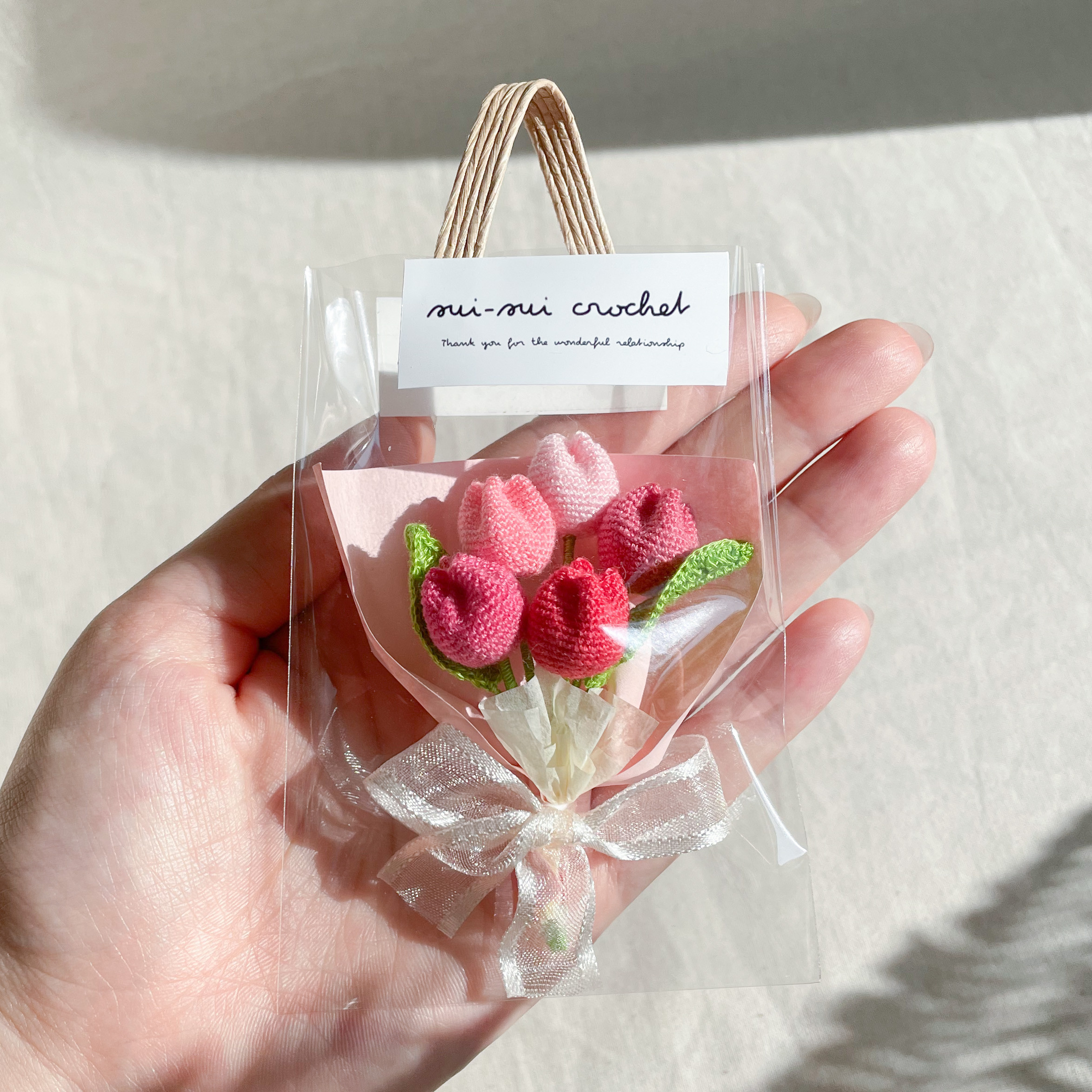 【ミニミニサイズ】チューリップのブーケ(ギフトバック込みの販売)