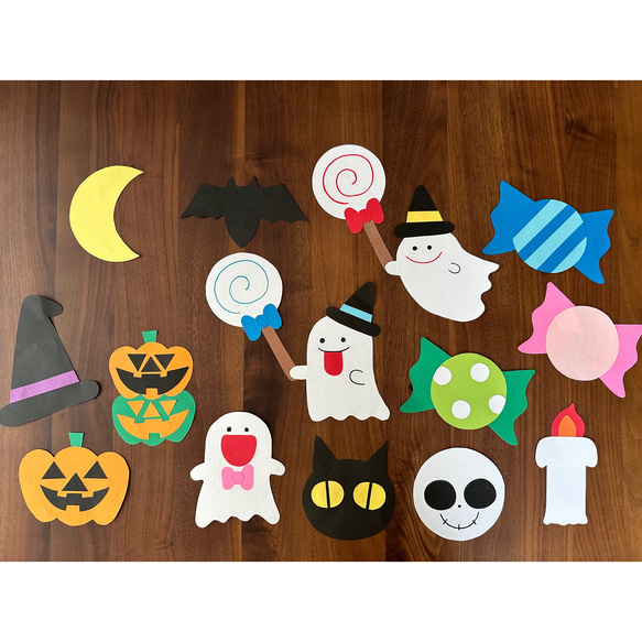 ハロウィン おばけ パンプキン 画用紙 壁面飾り ガーランド 保育教材
