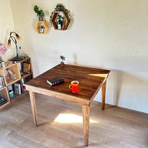 値下 北欧 リビングダイニングテーブル オーク材 4人掛け 四角 筑波産商 値下 北欧 リビングダイニングテーブル オーク材 4人掛け 四角