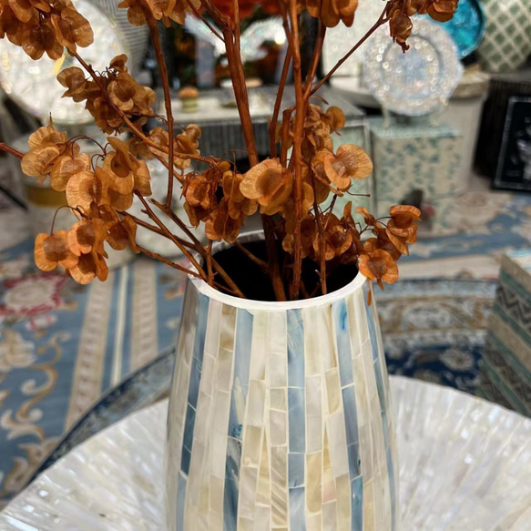 カラフルな貝殻花瓶アートワーク貝殻アート花瓶シンプルな家の装飾貝殻 5枚目の画像