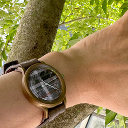 手作り腕時計　Via Aurelia (タータンチェックGray & Gray) 5枚目の画像