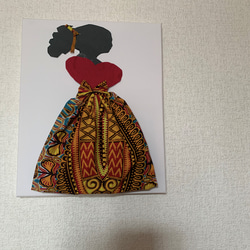 アフリカ布で作ったアフリカの女の子 4枚目の画像