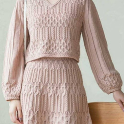 春秋冬の新しいセーター+スカートの純粋な 手編み 受注生産 1枚目の画像