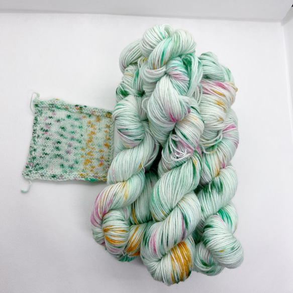 手染め糸ソックヤーン50g 《ベーシック》「カラフルモザイク スモール  