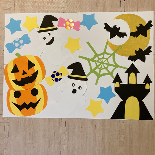 【セット売り】ハロウィン飾りハンドメイド　壁面・寝相アート セット売り】ハロウィン飾りハンドメイド 壁面・寝相アート