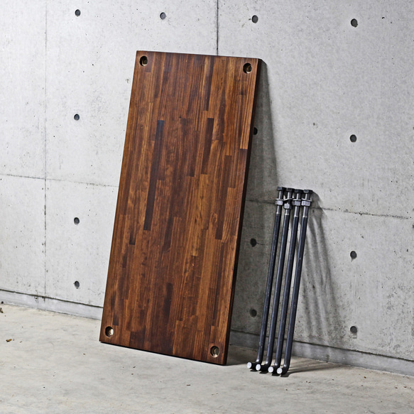 オーダー専用ページ｜丸棒机型デスク｜ブラウン色｜横1300ｍｍ／奥行600ｍｍ／高さ800ｍｍ 5枚目の画像