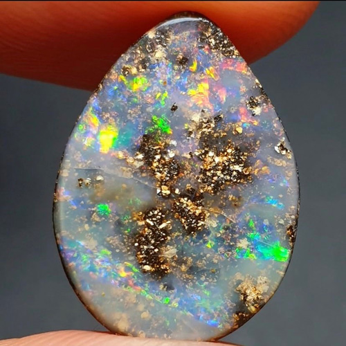 カラフルスパークリング♡ナチュラルボルダーオパール ルース 08