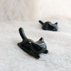 【マグネット】黒水晶入り黒猫ちゃん２匹 11枚目の画像