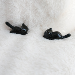 【マグネット】黒水晶入り黒猫ちゃん２匹 12枚目の画像