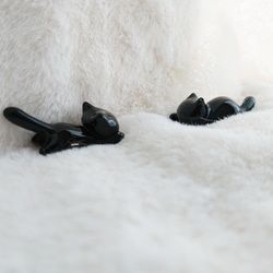 【マグネット】黒水晶入り黒猫ちゃん２匹 13枚目の画像