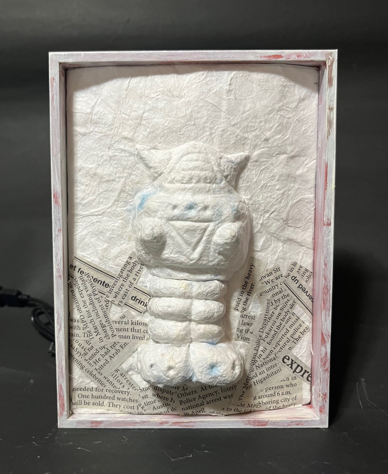 遊び心満載！　レトロな卓上ロボットデザイン手漉き和紙ハンドメイド照明　第２弾　（受注生産）USB電源