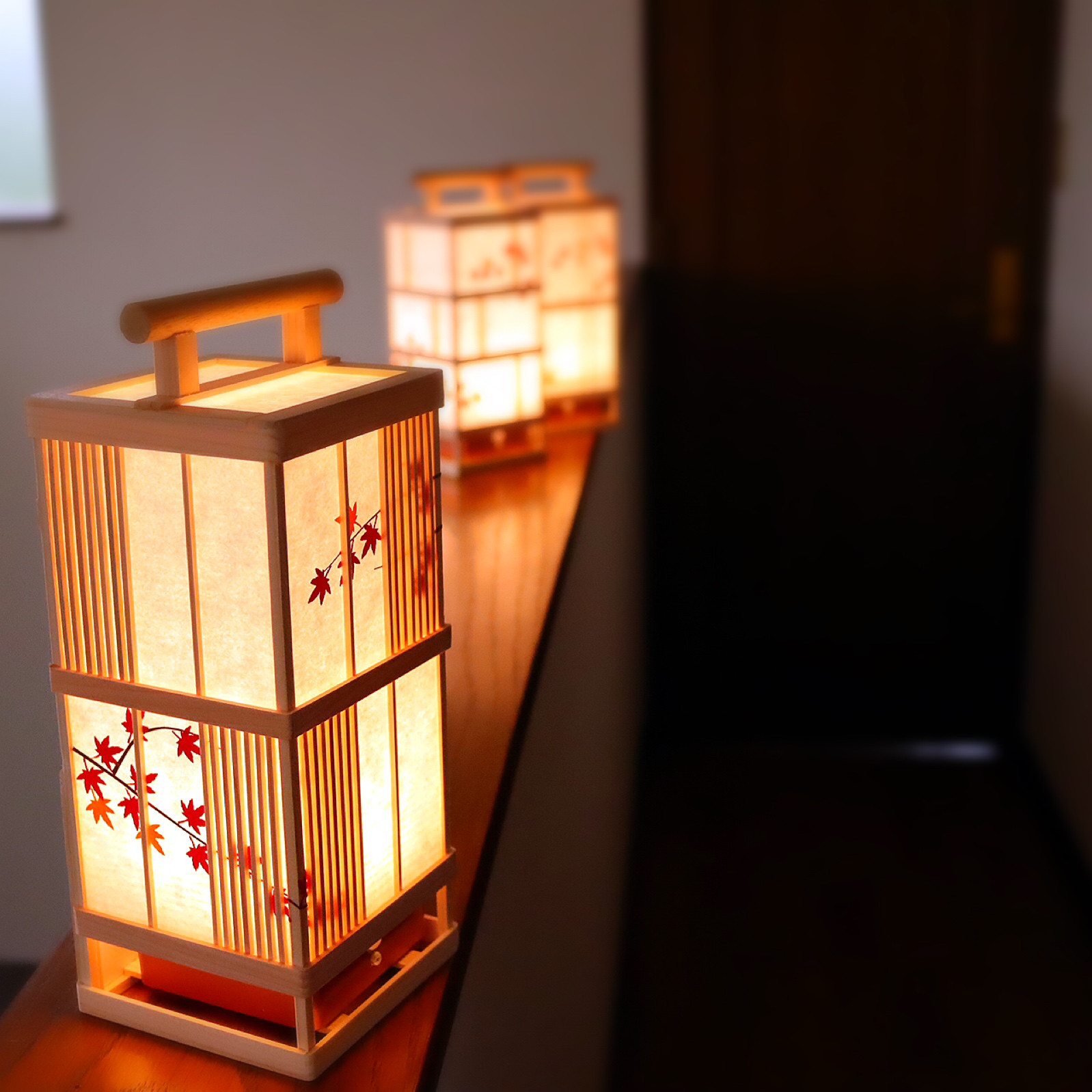 6月まで】下町の灯火【紅葉】〜咲 人感センサーライト 江戸灯り