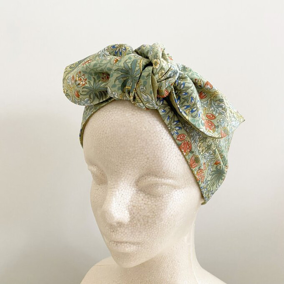William Morris 酷圍巾 淺綠色 也可用作頭巾 百搭單品 ♪ 百搭單品 第7張的照片